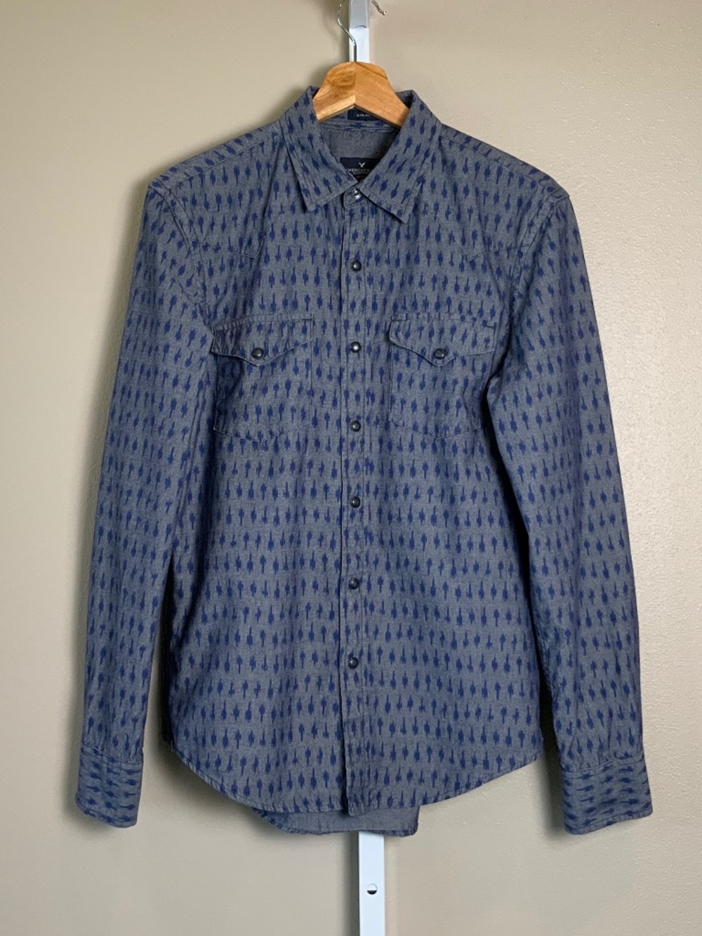 American Eagle Outfitters Slim Fit Printed Western Shirt